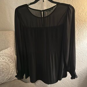 Adrianna Papell black blouse Large EUC